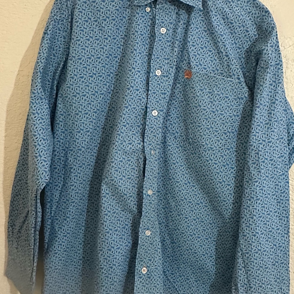Cinch Men's Blue Paisley Button Down Shirt